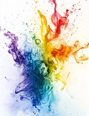 Professional Watercolor Painting Ink Poster for Colorful Decor