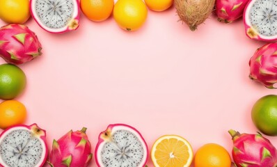 Colorful arrangement of fresh fruits