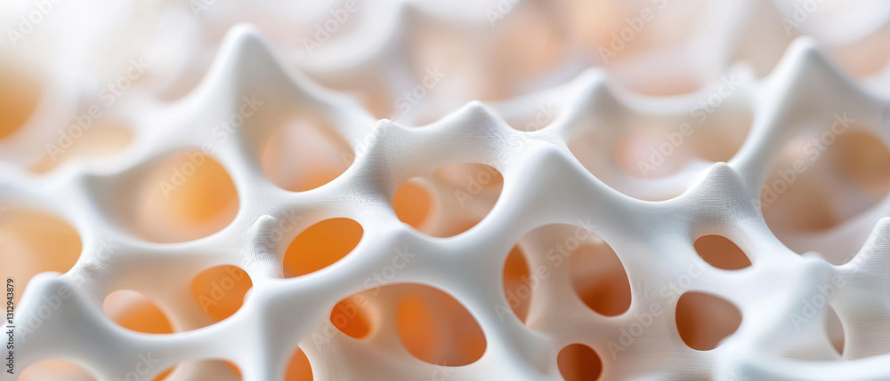 Poster innovative 3d printed structure showcasing intricate patterns and textures