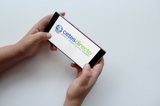 Mexico City, Mexico - Feb 22 2025: Cetesdirecto is a free online platform to invest in Government Securities and obtain returns