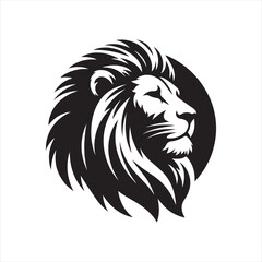 Lion Head Silhouette Vector Art