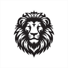 Lion Head Silhouette Vector Art