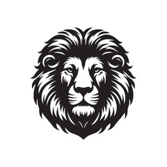 Obraz premium Lion Head Silhouette Vector Art