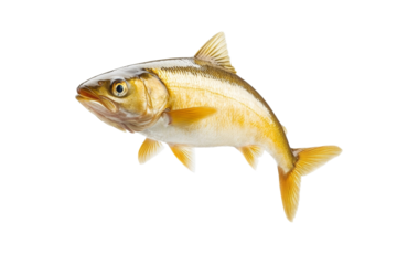 Fish is swimming in the air, isolated