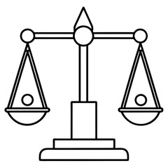  Digital Laboratory Balance Line Drawing – Vector Illustration, Clipart & Line Art,  Line drawing of a digital laboratory balance – vector illustration, perfect for clipart and design.