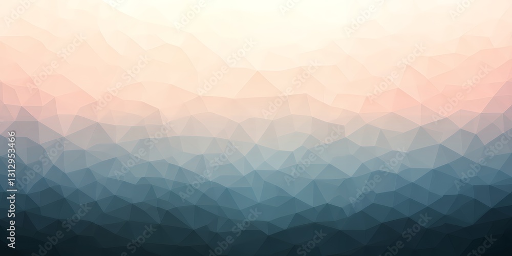 Poster abstract low poly background peach and teal gradient geometric pattern design