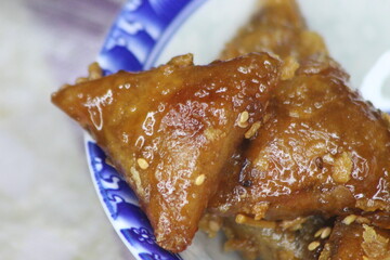 Briwat or Briouat Close Up, Traditional Moroccan Pastry
