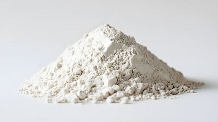 Powdered Substance: A close-up view presents a pristine pile of fine, powdered substance, possibly for industrial or cosmetic application, showcasing texture and form.