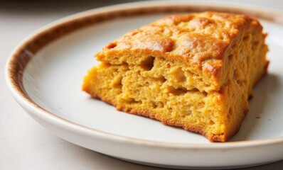 Delicious slice of moist cornbread