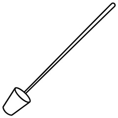 Line Drawing of Glass Stirring Rod - Vector Illustration, Clipart & Line Art Design, Glass stirring rod line drawing vector, perfect for clipart, cartoons, and stock illustrations.