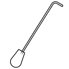 Line Drawing of Glass Stirring Rod - Vector Illustration, Clipart & Line Art Design, Glass stirring rod line drawing vector, perfect for clipart, cartoons, and stock illustrations.