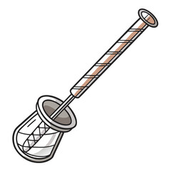 Line Drawing of Glass Stirring Rod - Vector Illustration, Clipart & Line Art Design, Glass stirring rod line drawing vector, perfect for clipart, cartoons, and stock illustrations.