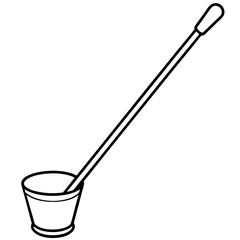Line Drawing of Glass Stirring Rod - Vector Illustration, Clipart & Line Art Design, Glass stirring rod line drawing vector, perfect for clipart, cartoons, and stock illustrations.