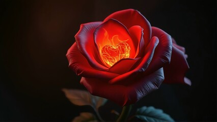 tulip on black background