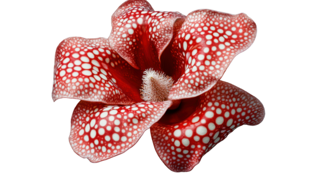 Polka dot plant showing its unique pattern on transparent background
