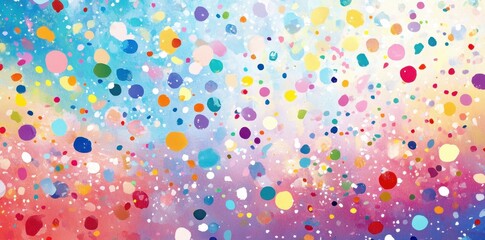 Colorful dots of various sizes create an abstract background design