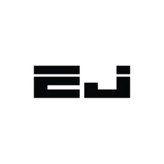 EJ monogram logo design letter text name symbol monochrome logotype alphabet character simple logo