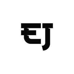 EJ monogram logo design letter text name symbol monochrome logotype alphabet character simple logo