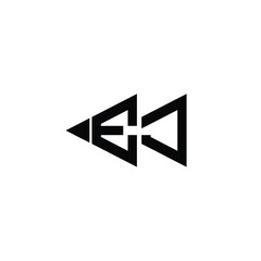 EJ monogram logo design letter text name symbol monochrome logotype alphabet character simple logo