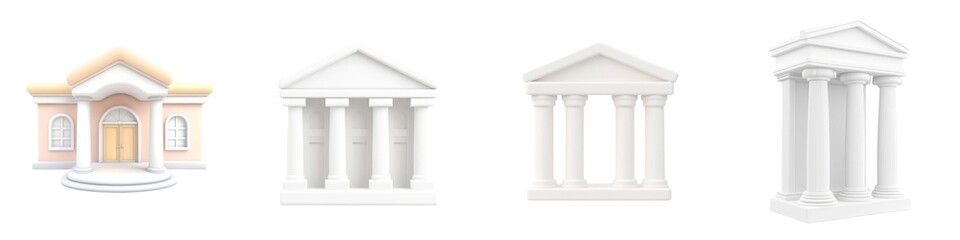 Obraz premium Classic Architecture with Pillars and Elegant Facade