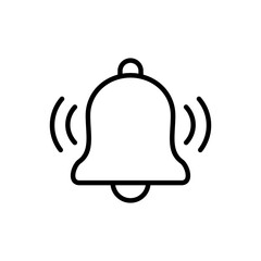 Bell icon logo design. Notification sign and symbol for web site design