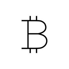 Bitcoin icon logo design. bitcoin sign and symbol. payment symbol. cryptocurrency logo