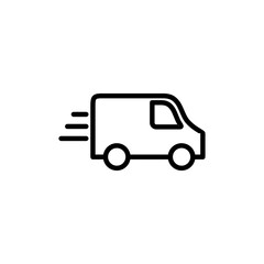 Delivery truck icon logo design. Delivery truck sign and symbol. Shipping fast delivery icon
