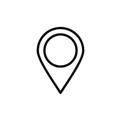 Pin icon logo design. Location sign and symbol. destination icon. map pin
