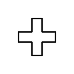 Plus icon logo design. Add plus sign and symbol