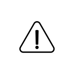 Exclamation danger icon logo design. attention sign and symbol. attention sign