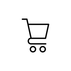 Shopping icon logo design. Shopping cart sign and symbol. Trolley icon