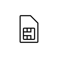 Sim card icon logo design. dual sim card sign and symbol