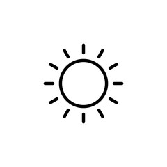 Sun icon logo design. Brightness sign and symbol