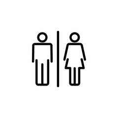 Toilet icon logo design. Girls and boys restrooms sign and symbol. bathroom sign. wc, lavatory