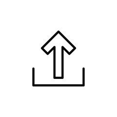Upload icon logo design. load data sign and symbol