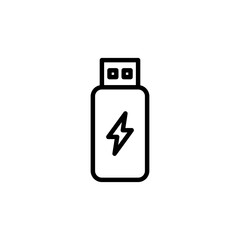 Usb icon logo design. Flash disk sign and symbol. flash drive sign. usb charging