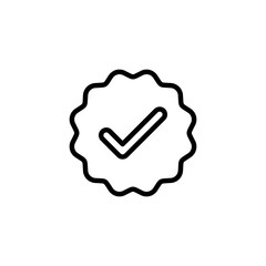verified icon logo design. verification check mark. approved icon