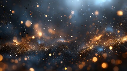 Fototapeta premium Illuminated particles forming a glowing dreamy and abstract artistic scene