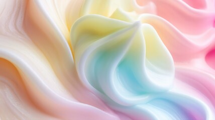 Obraz premium pastel-colored ice cream texture with gentle swirls background