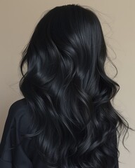 Fototapeta premium background of women fashion with beautiful wavy haircuts creates the elegance of girl Generate AI
