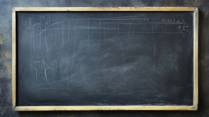 Grunge black chalkboard texture with vintage dusty surface, old empty blackboard background for rustic design, retro school themes, and distressed dark wall effects