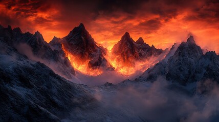 tatra mountains bathed in golden hour light during sunset