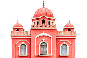 Obraz premium Coral Pink Building Majestic Domes Stunning Architecture