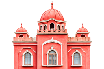 Coral Pink Building Majestic Domes Stunning Architecture