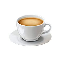 Obraz premium Espresso cup with thick walls isolated on transparent background