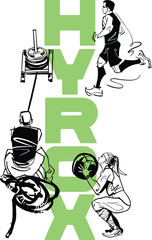 A functional fitness race that combines endurance, strength, and speed through running, sled pushes, rowing, and bodyweight exercises