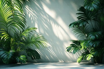 Fototapeta premium Tropical Plants and Lush Foliage Decor