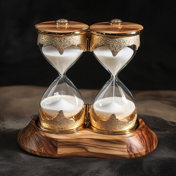Professional vintage hourglass sand-timer for time management and decoration