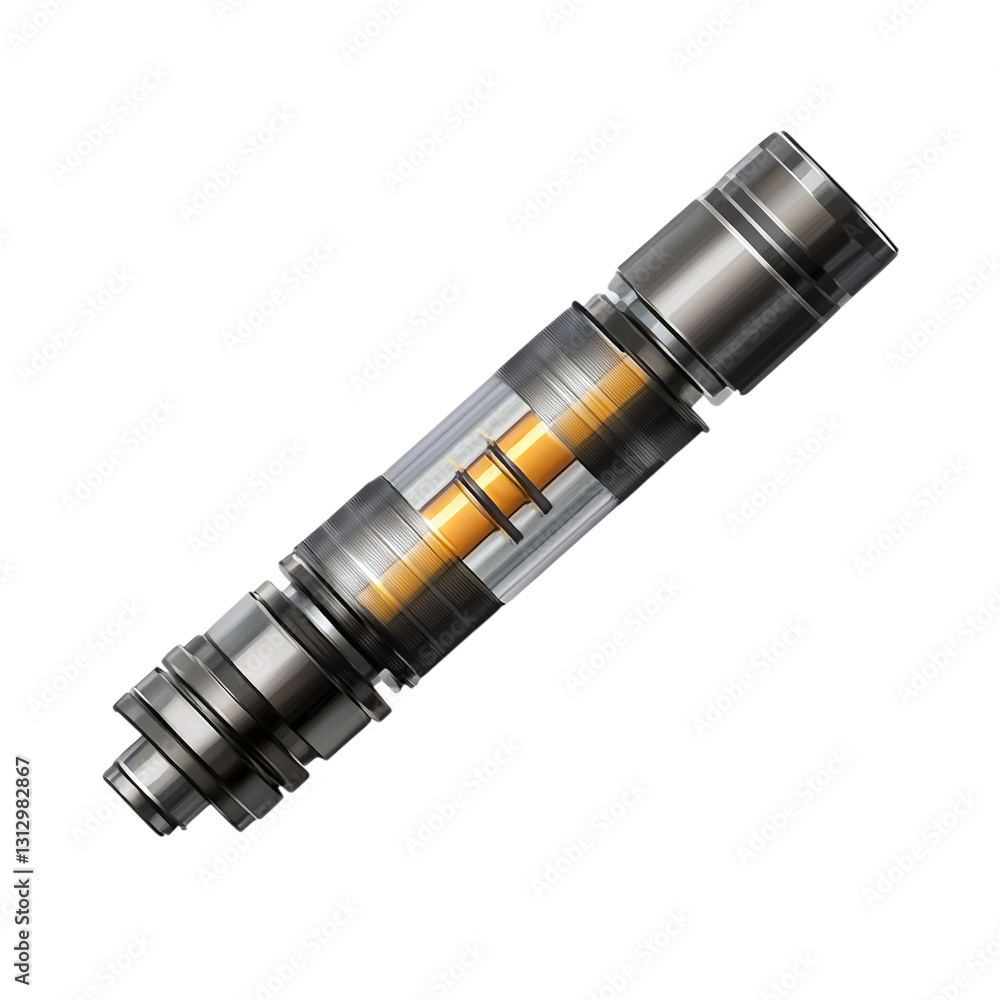 Poster fiber connector with precise alignment isolated on transparent background