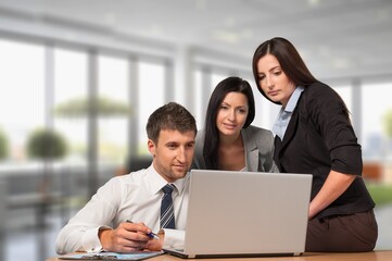 Business team working together in office.